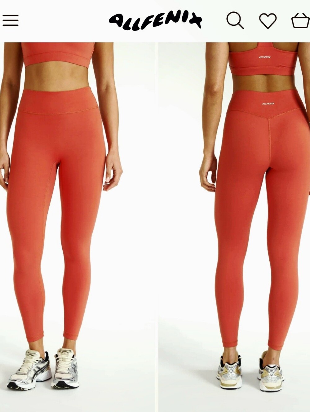 ALLFENIX CloudCore 7/8 Legging Women's XS Coral High-Rise Fit, Smooth Comfort